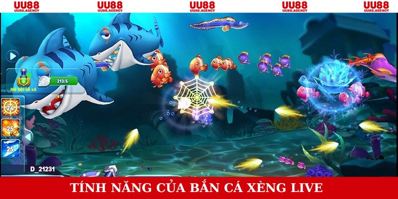 Bắn cá xèng live nổi bật với nhiều tính năng có 1-0-2