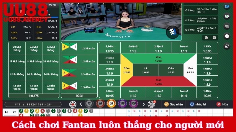 Cách chơi Fantan luôn thắng cho người mới